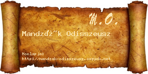 Mandzák Odisszeusz névjegykártya